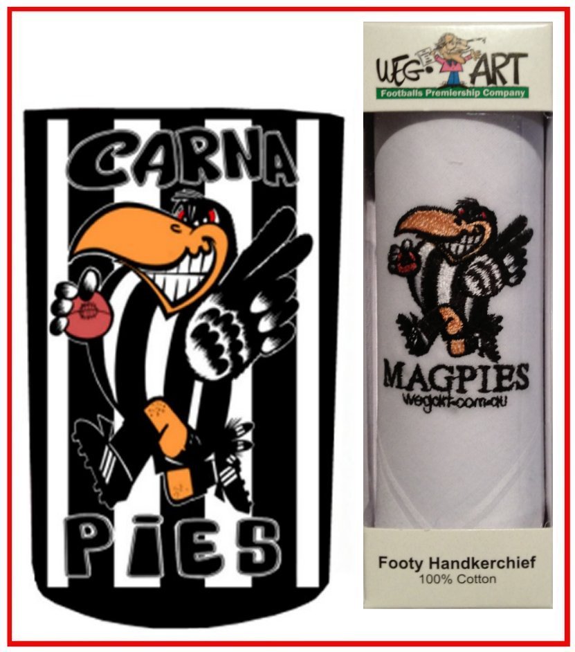 Collingwood Stubby Holder & Sports Hanky FREE POST